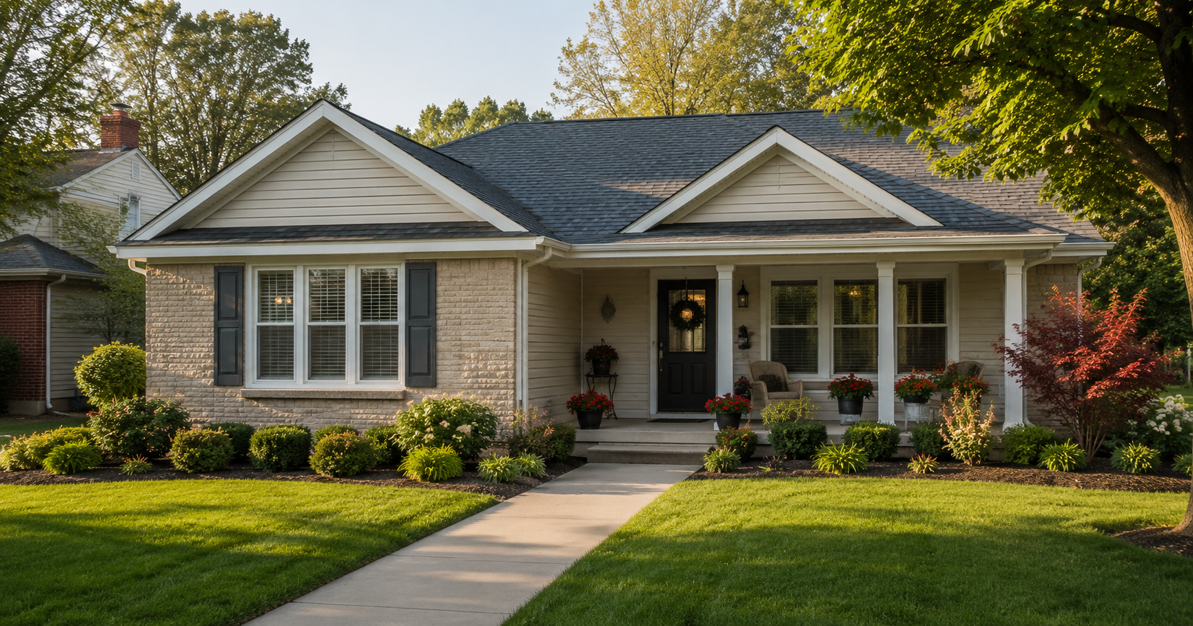 Home inspector examining a property exterior